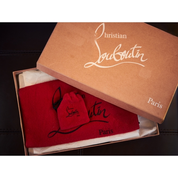 ❤️ NIB Christian Louboutin Hot Chick 100 Leopard metallic embossed leather 40.5 - Picture 9 of 9